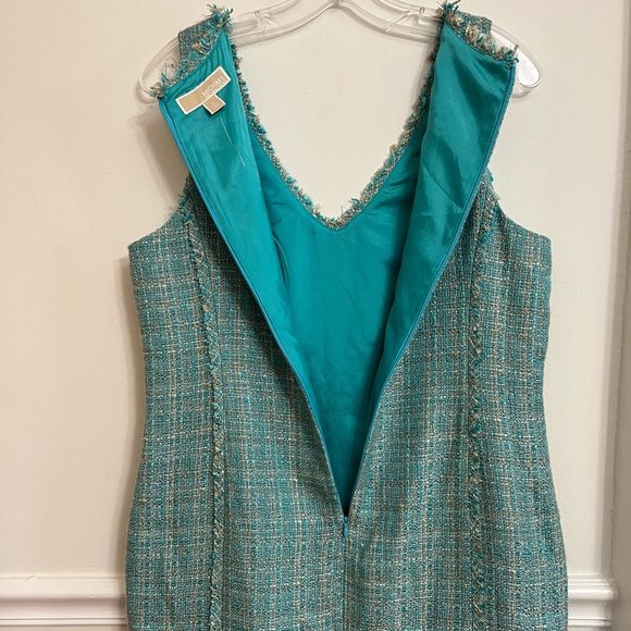 Michael Michael Michael Kors Tweed Sleeveless Sheath Dress Size 12 - Picture 6 of 16